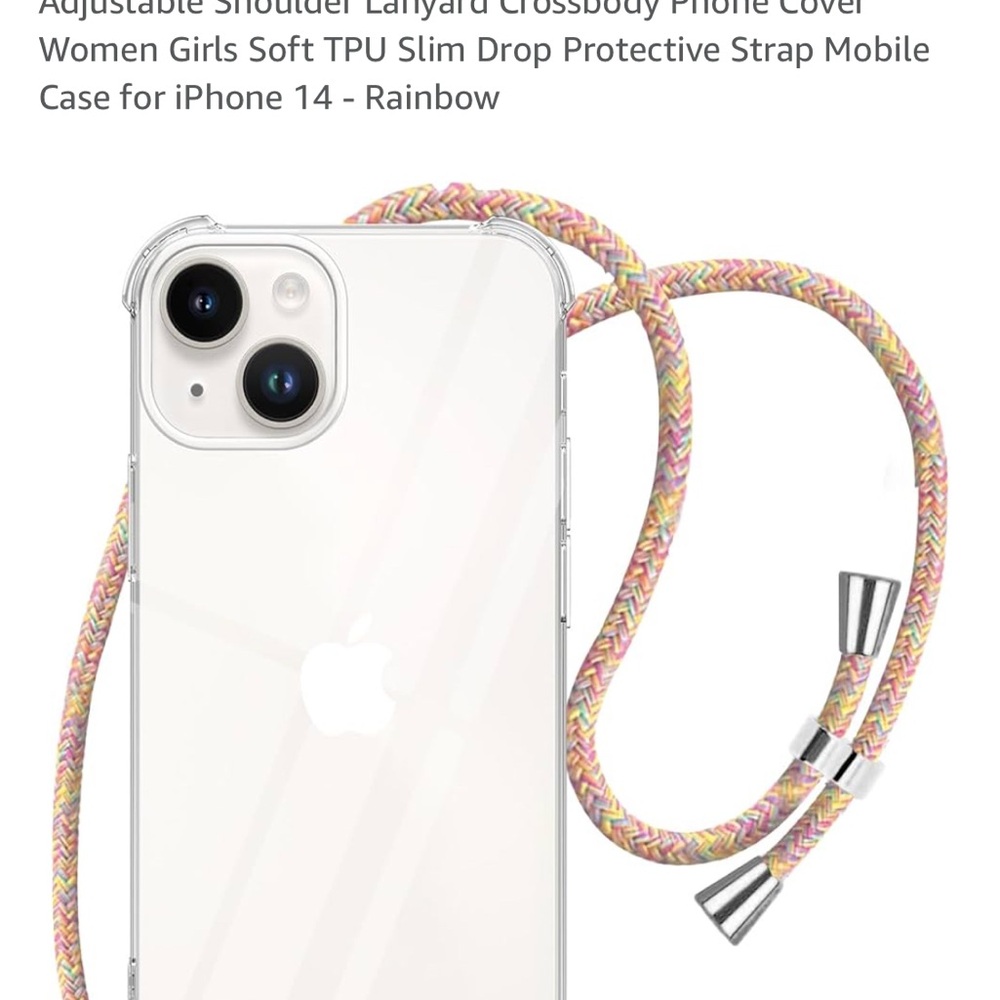 Apple White iPhone Case with Adjustable Strap